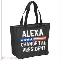 Alexa Change President Funny Usa Flag Tote Bag thumb 2