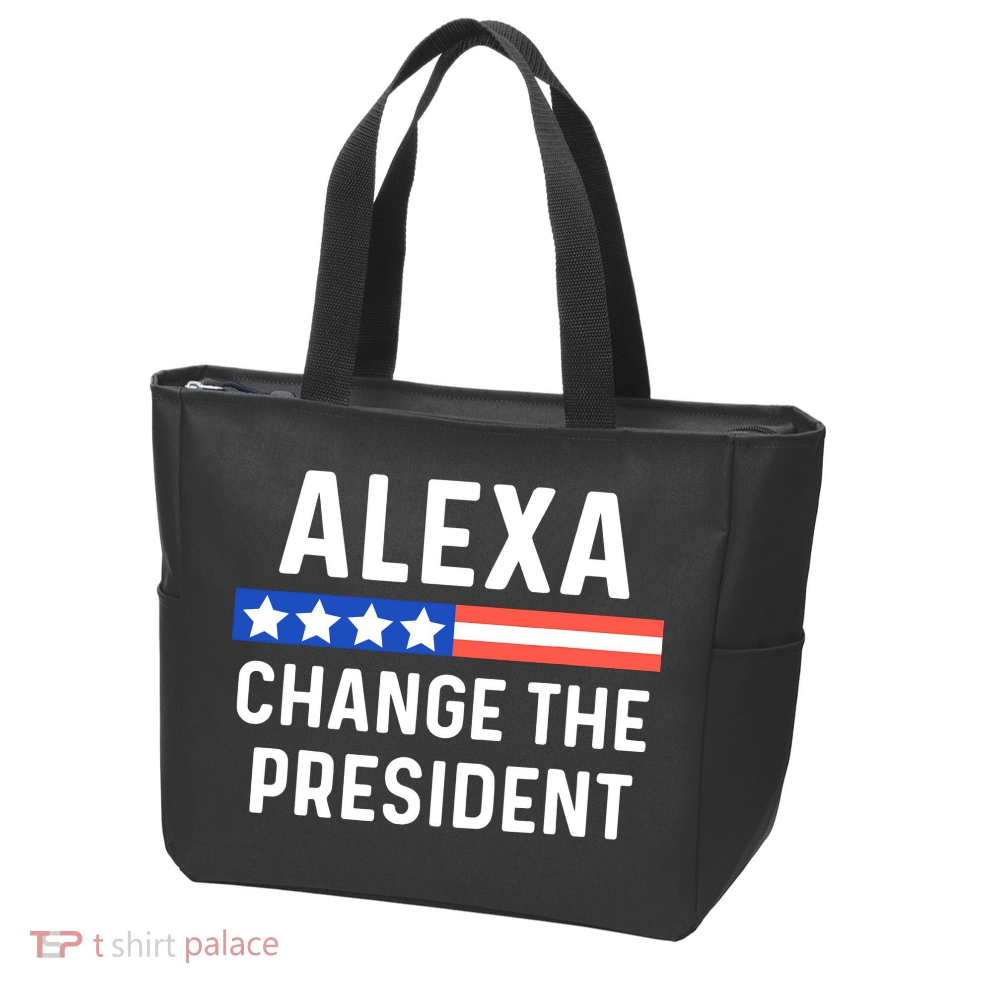 Alexa Change President Funny Usa Flag Tote Bag