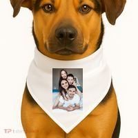 Add Custom Photo Picture USA-Made Doggie Bandana thumb 1