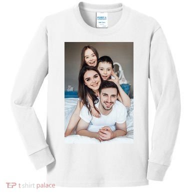 Add Custom Photo Picture Kids Long Sleeve Shirt