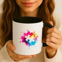 Autism Colorful Puzzle Piece Coffee Mug thumb 3
