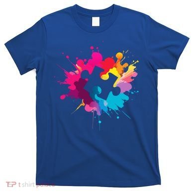 Autism Colorful Puzzle Piece T-Shirt
