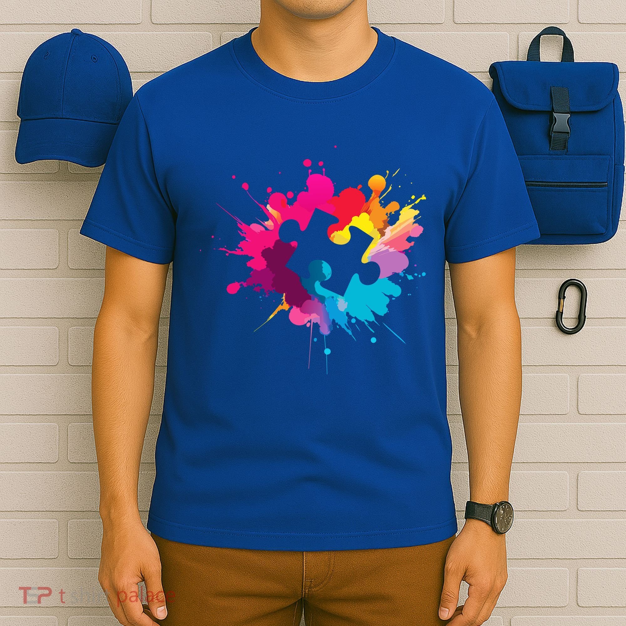 Autism Colorful Puzzle Piece T-Shirt