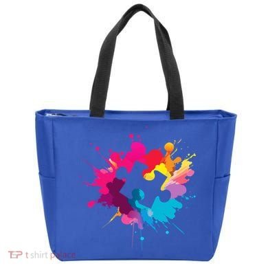 Autism Colorful Puzzle Piece Tote Bag