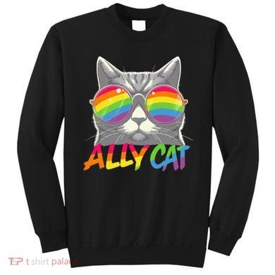 Ally Cat Pride Stuff Flag Lgbt Sweatshirt