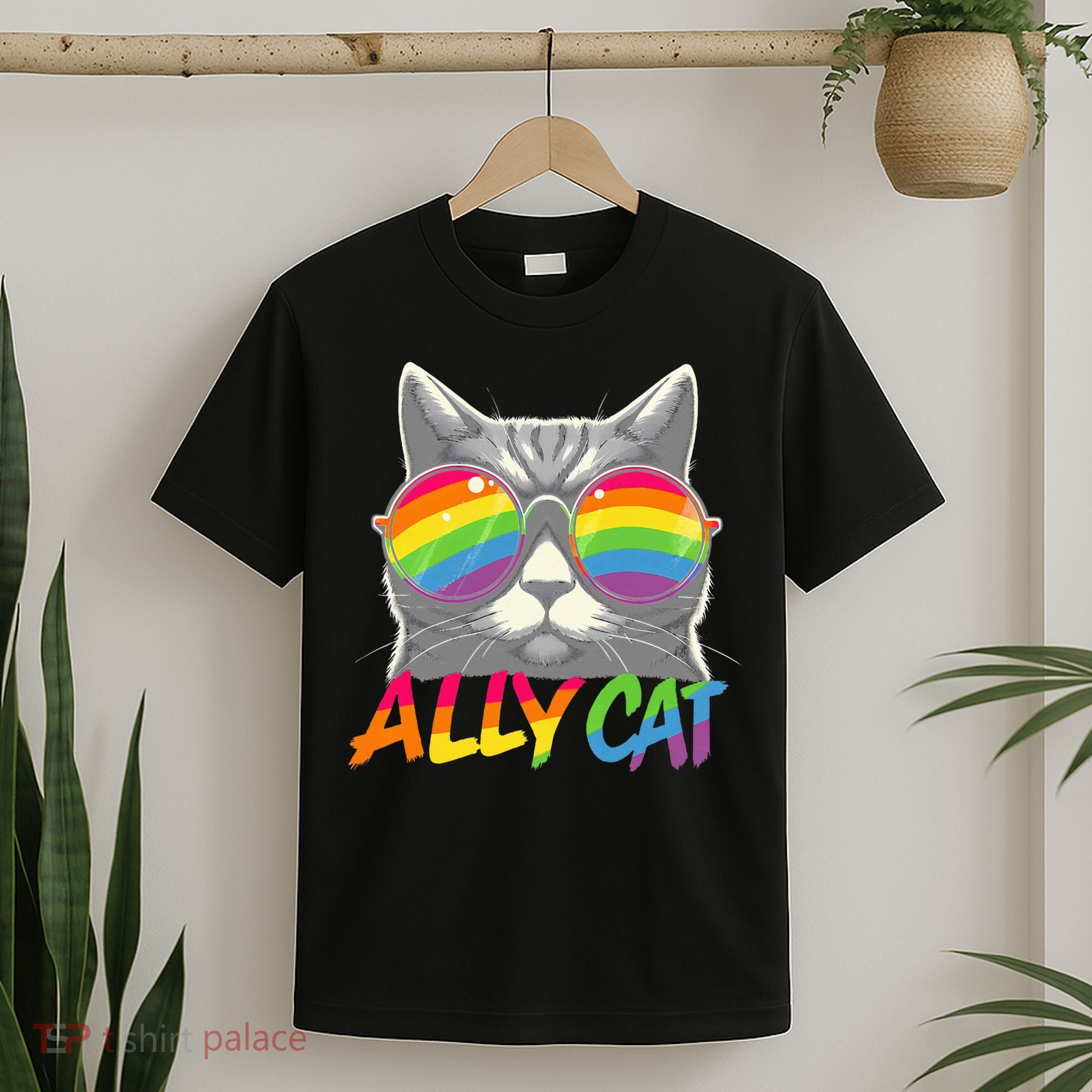 Ally Cat Pride Stuff Flag Lgbt T-Shirt