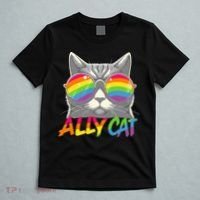 Ally Cat Pride Stuff Flag Lgbt T-Shirt thumb 5