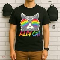 Ally Cat Pride Stuff Flag Lgbt T-Shirt thumb 6