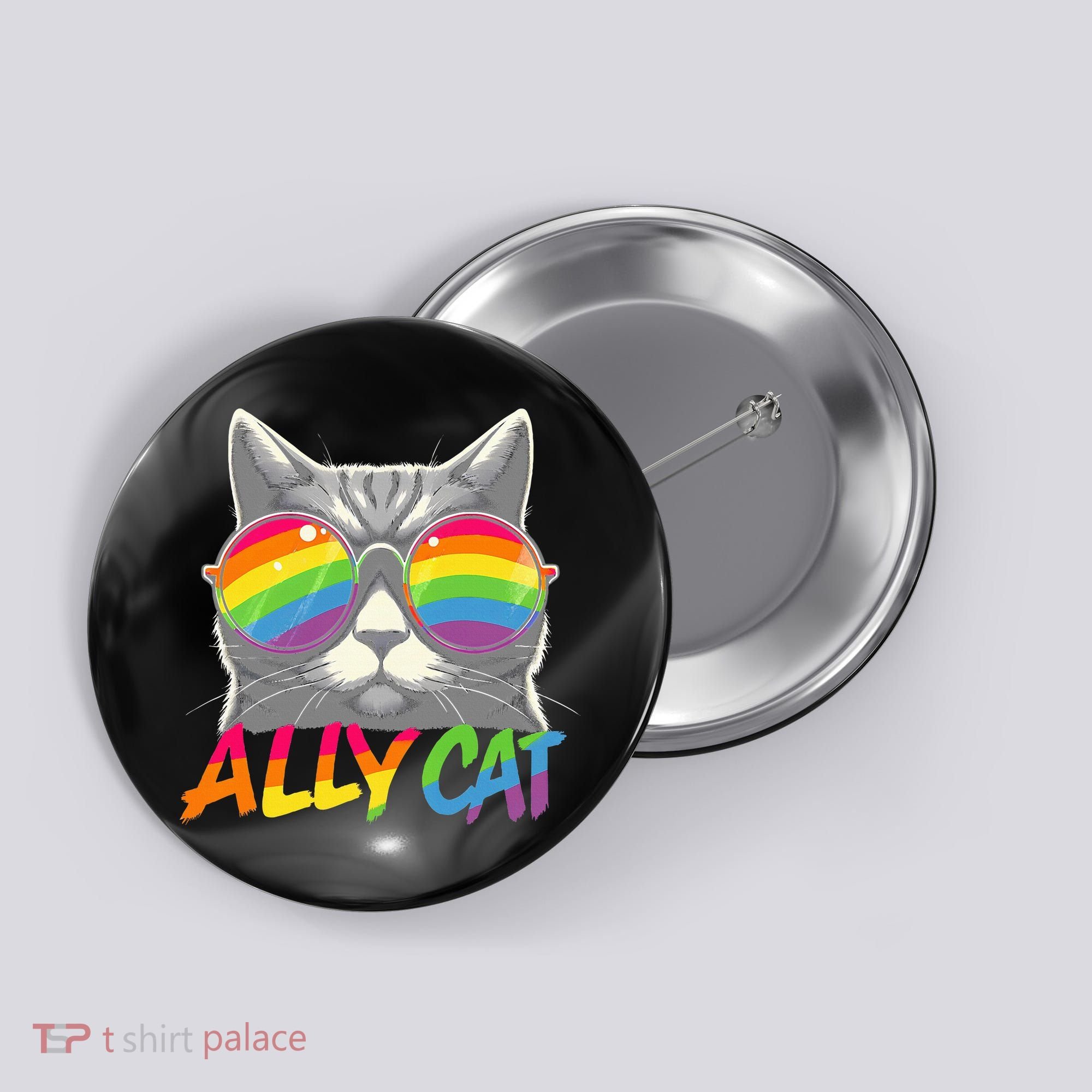 Ally Cat Pride Stuff Flag Lgbt Button