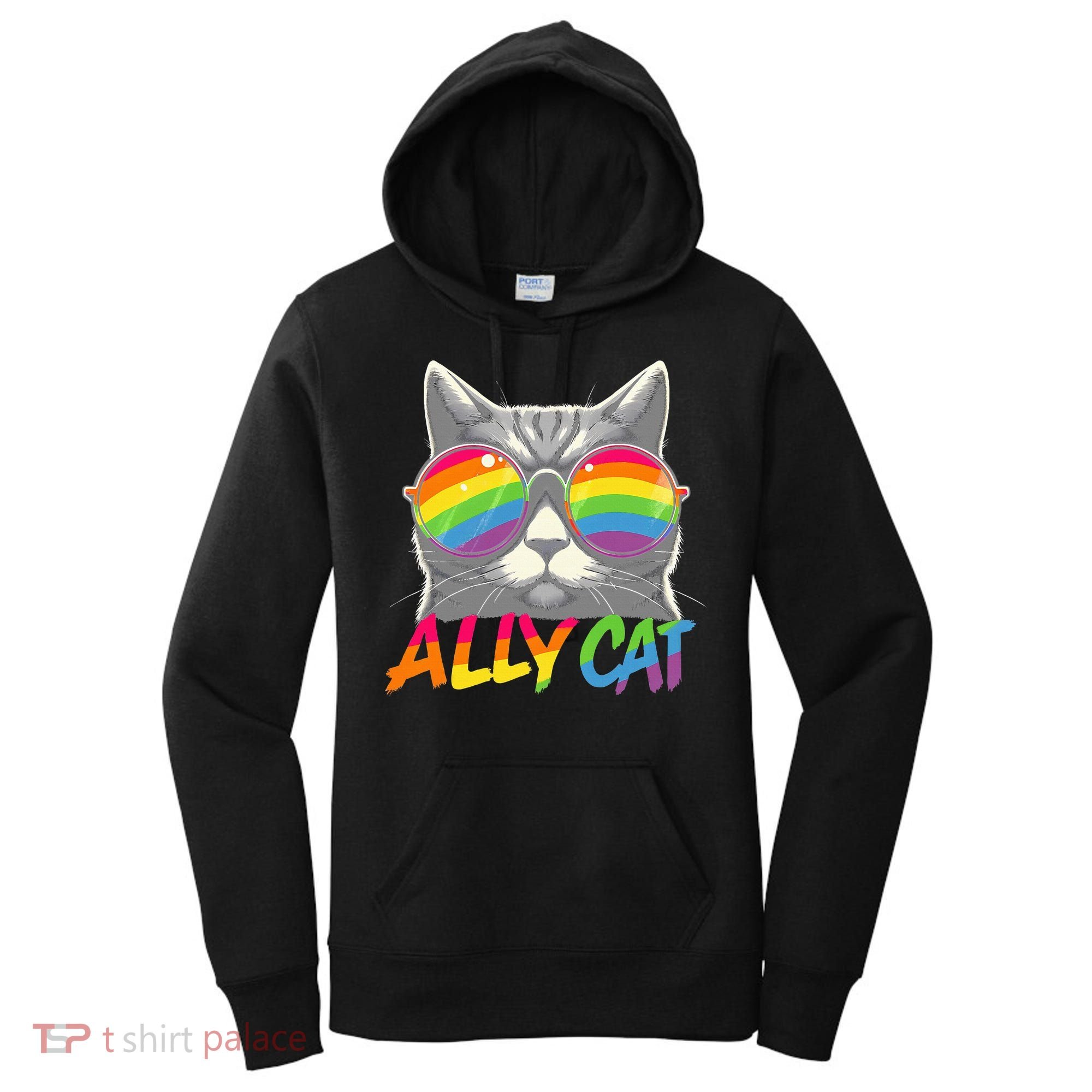 Ally Cat Pride Stuff Flag Lgbt Women's Hoodie