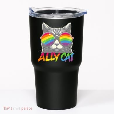 Ally Cat Pride Stuff Flag Lgbt Tumbler