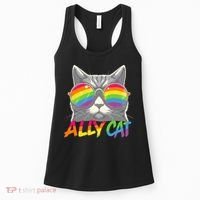 Ally Cat Pride Stuff Flag Lgbt Women's Tank Top thumb 0