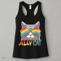 Ally Cat Pride Stuff Flag Lgbt Women's Tank Top thumb 3
