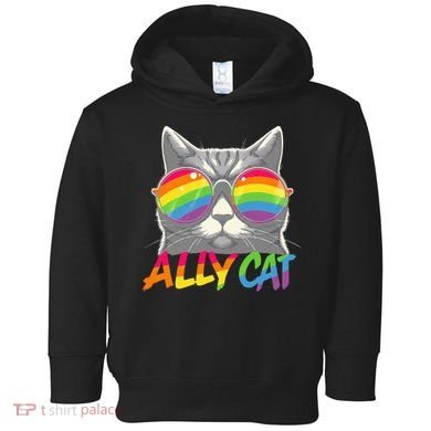 Ally Cat Pride Stuff Flag Lgbt Toddler Hoodie