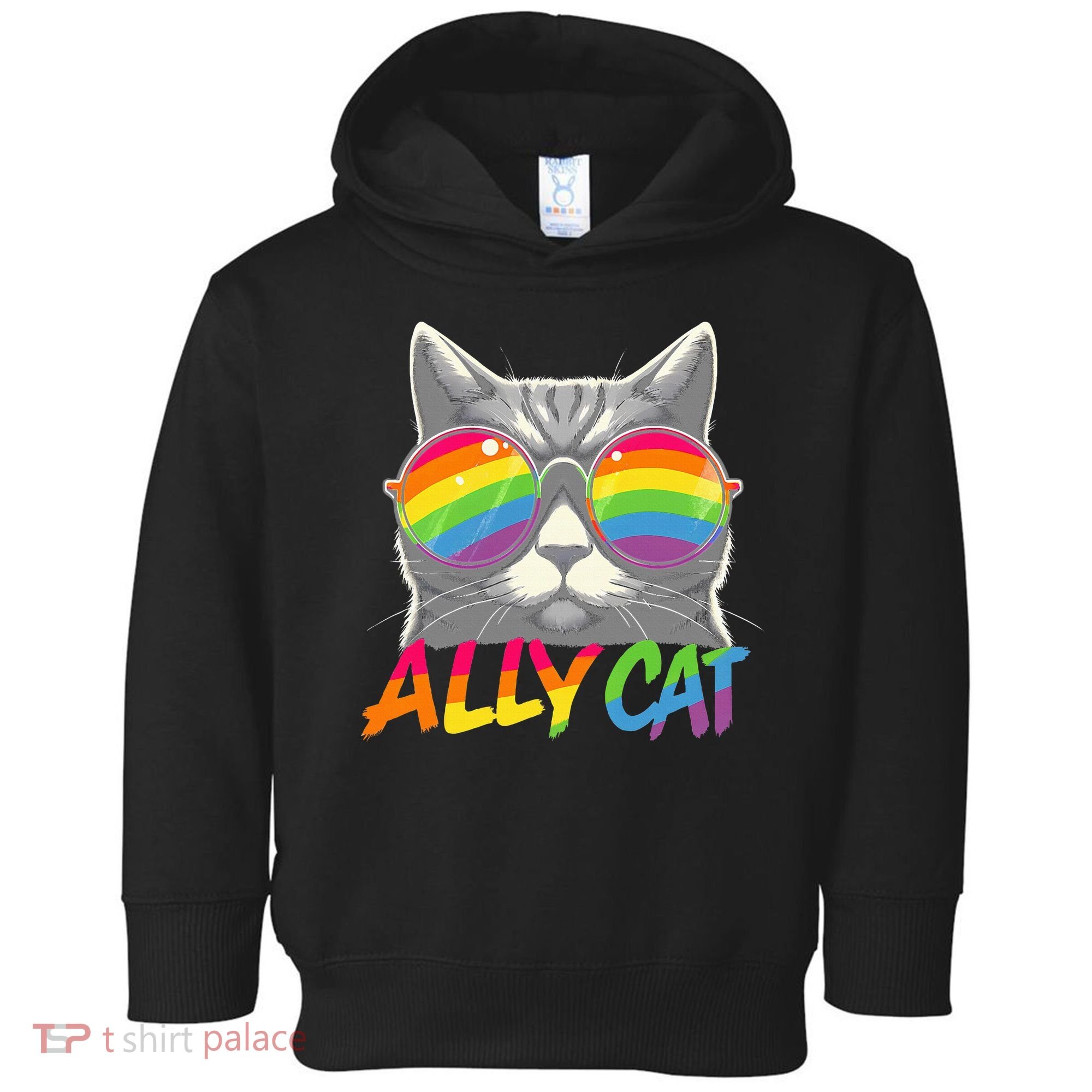 Ally Cat Pride Stuff Flag Lgbt Toddler Hoodie