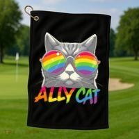 Ally Cat Pride Stuff Flag Lgbt Golf Towel thumb 1