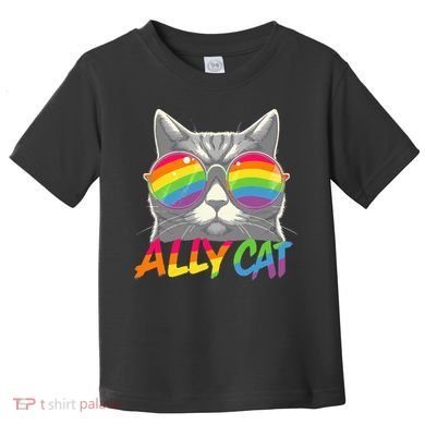 Ally Cat Pride Stuff Flag Lgbt Toddler T-Shirt