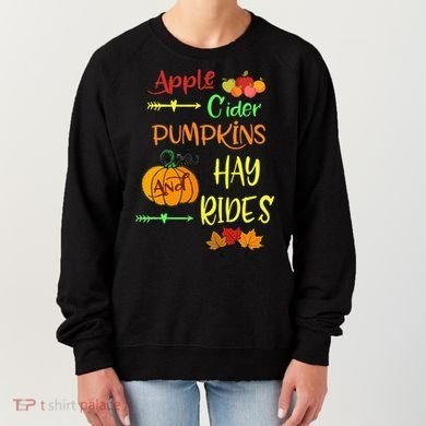 Apple Cider Pumpkins And Hayrides Cute Fall Women's Sweatshirt