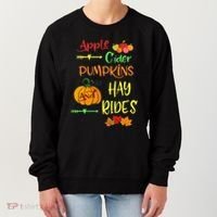 Apple Cider Pumpkins And Hayrides Cute Fall Women's Sweatshirt thumb 0