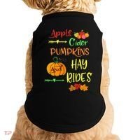 Apple Cider Pumpkins And Hayrides Cute Fall Doggie Tank thumb 0