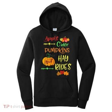 Apple Cider Pumpkins And Hayrides Cute Fall Women's Hoodie