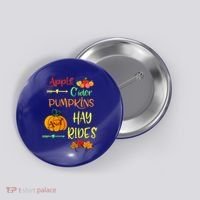 Apple Cider Pumpkins And Hayrides Cute Fall Button thumb 0