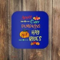 Apple Cider Pumpkins And Hayrides Cute Fall Coaster thumb 0