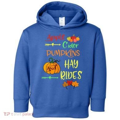 Apple Cider Pumpkins And Hayrides Cute Fall Toddler Hoodie