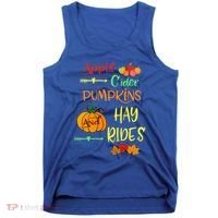 Apple Cider Pumpkins And Hayrides Cute Fall Tank Top thumb 0