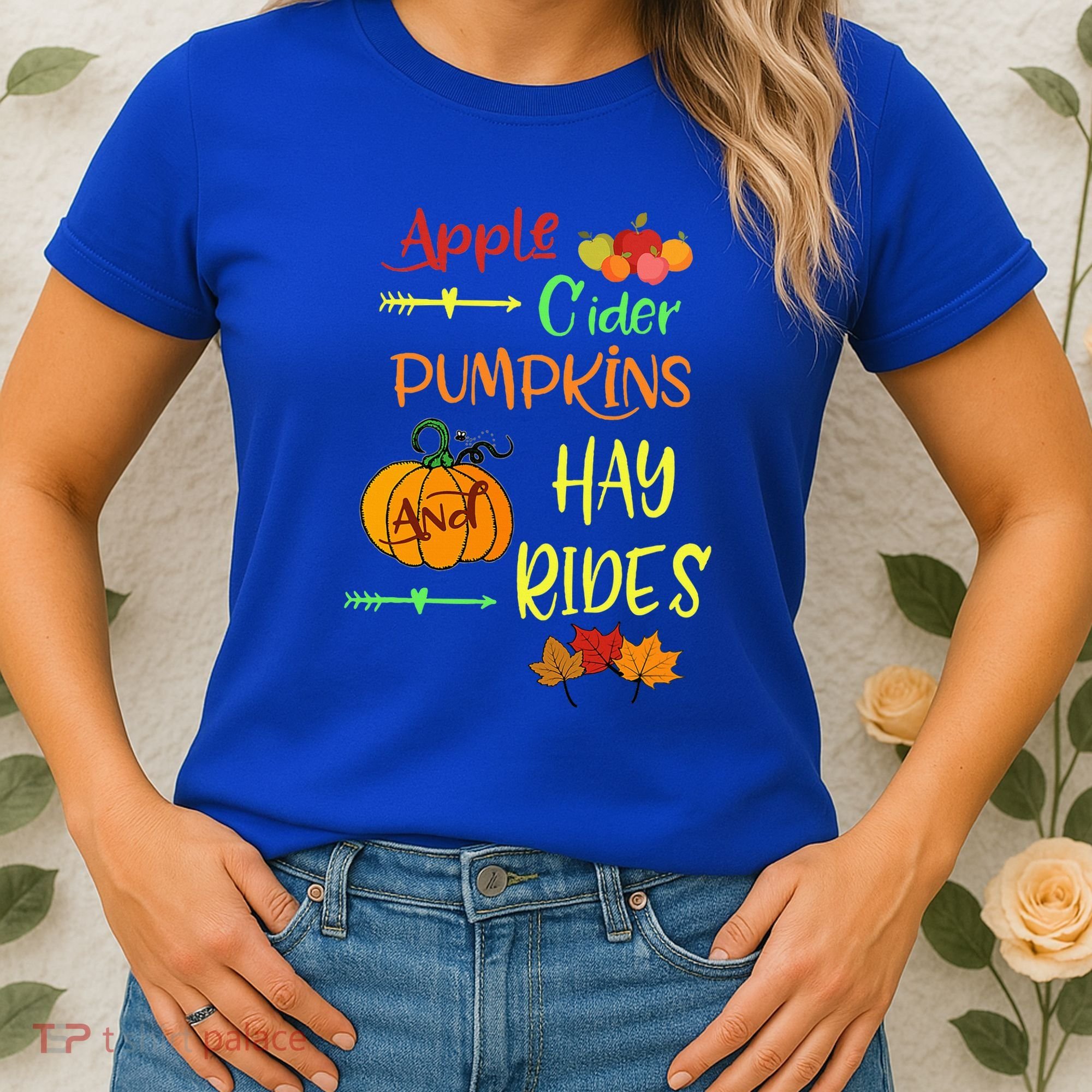 Apple Cider Pumpkins And Hayrides Cute Fall Women's T-Shirt
