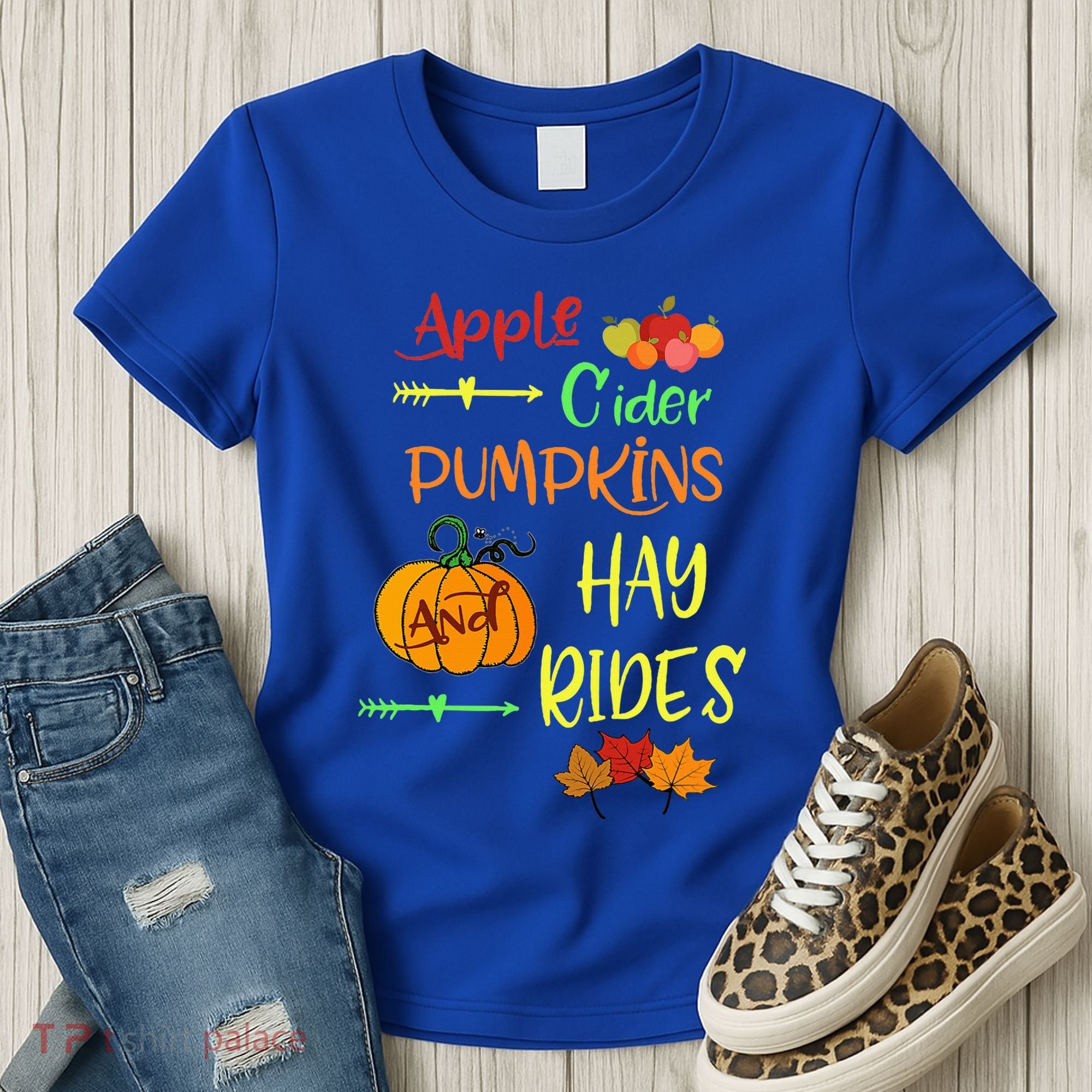 Apple Cider Pumpkins And Hayrides Cute Fall Women's T-Shirt