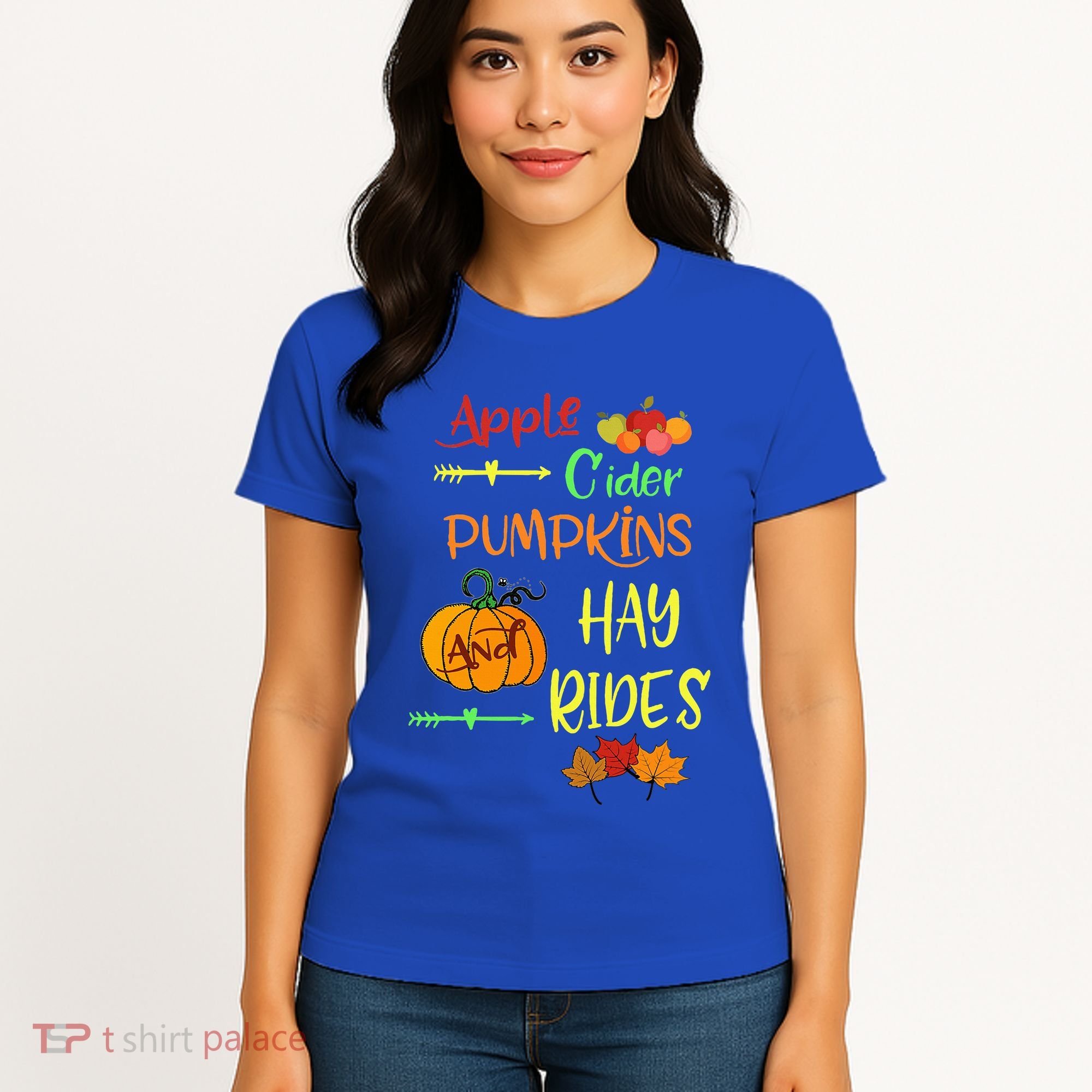 Apple Cider Pumpkins And Hayrides Cute Fall Women's T-Shirt