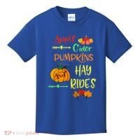 Apple Cider Pumpkins And Hayrides Cute Fall Kids T-Shirt thumb 0