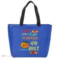 Apple Cider Pumpkins And Hayrides Cute Fall Tote Bag thumb 0