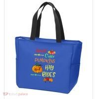 Apple Cider Pumpkins And Hayrides Cute Fall Tote Bag thumb 3