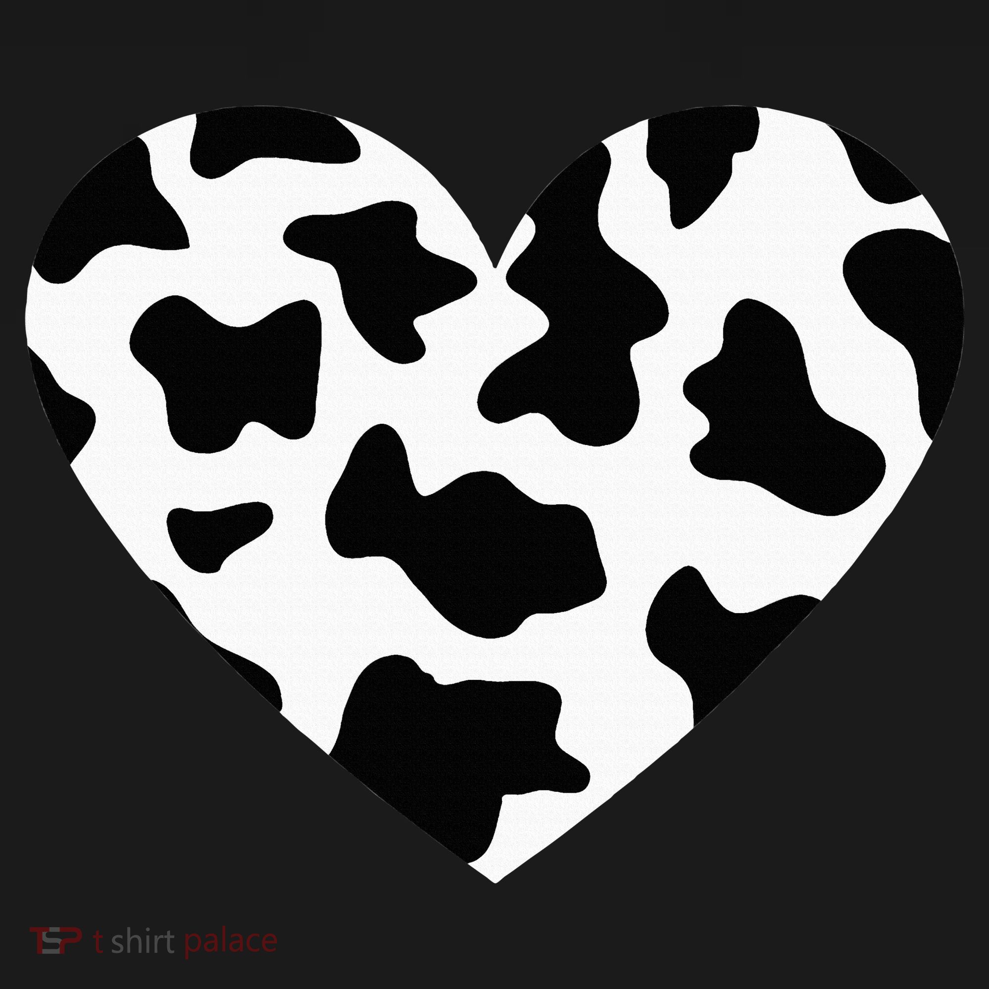 Awesome Cow Print Black & White Print Heart Kids Sweatshirt