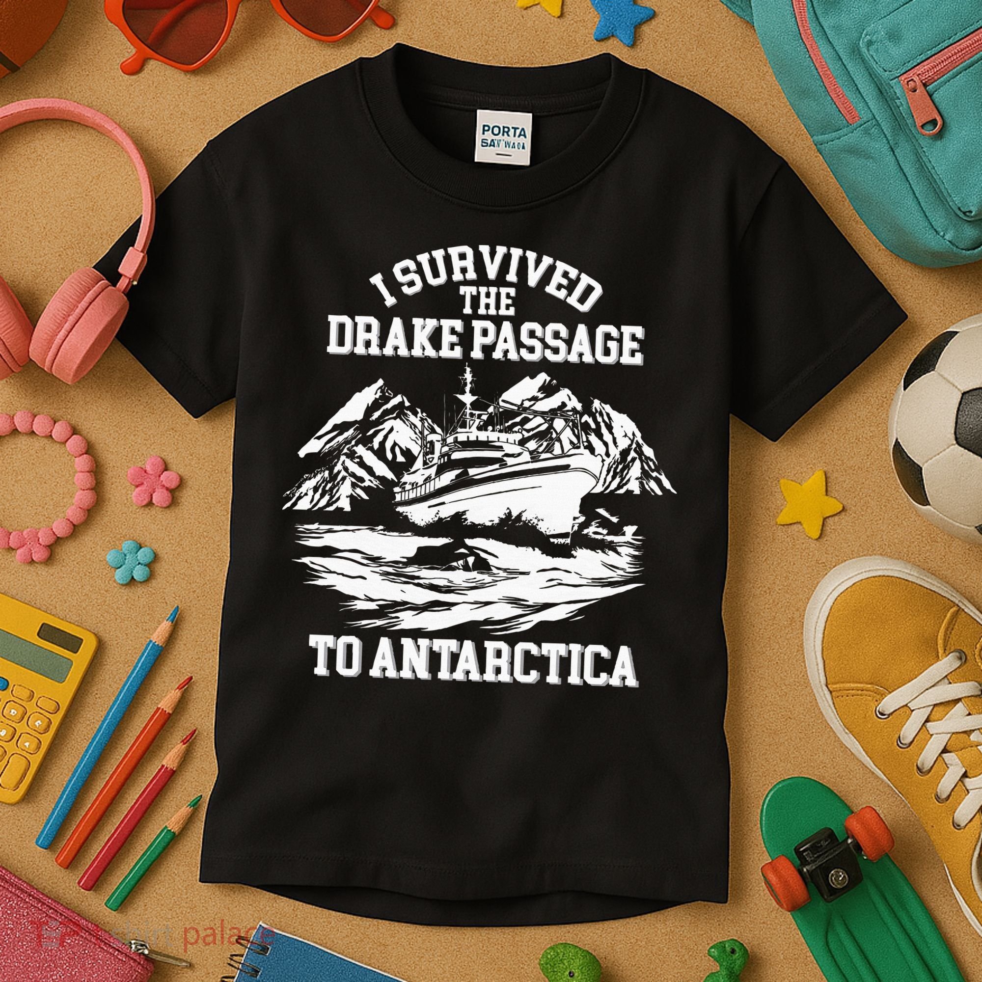 Antarctica Cruise Passage I Survived Antarctica Kids T-Shirt