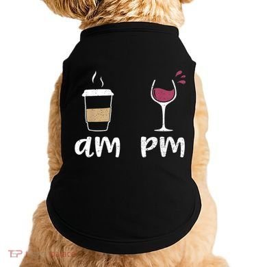 Am Coffee PM Wine Coffee Doggie Tank