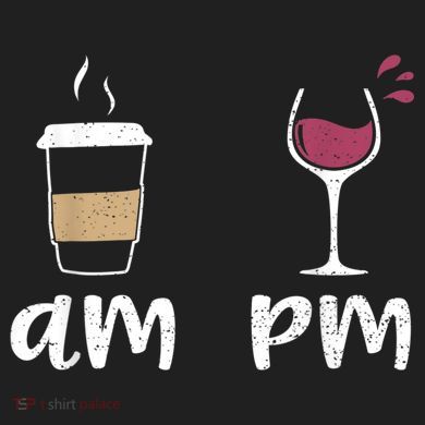 Am Coffee PM Wine Coffee Five-Panel Snapback Cap
