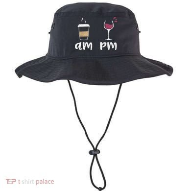 Am Coffee PM Wine Coffee Bucket Hat