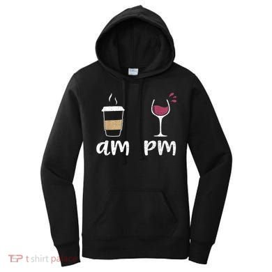 Am Coffee PM Wine Coffee Women's Hoodie