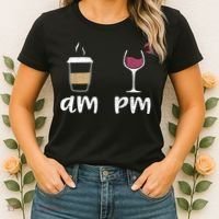 Am Coffee PM Wine Coffee Women's T-Shirt thumb 2