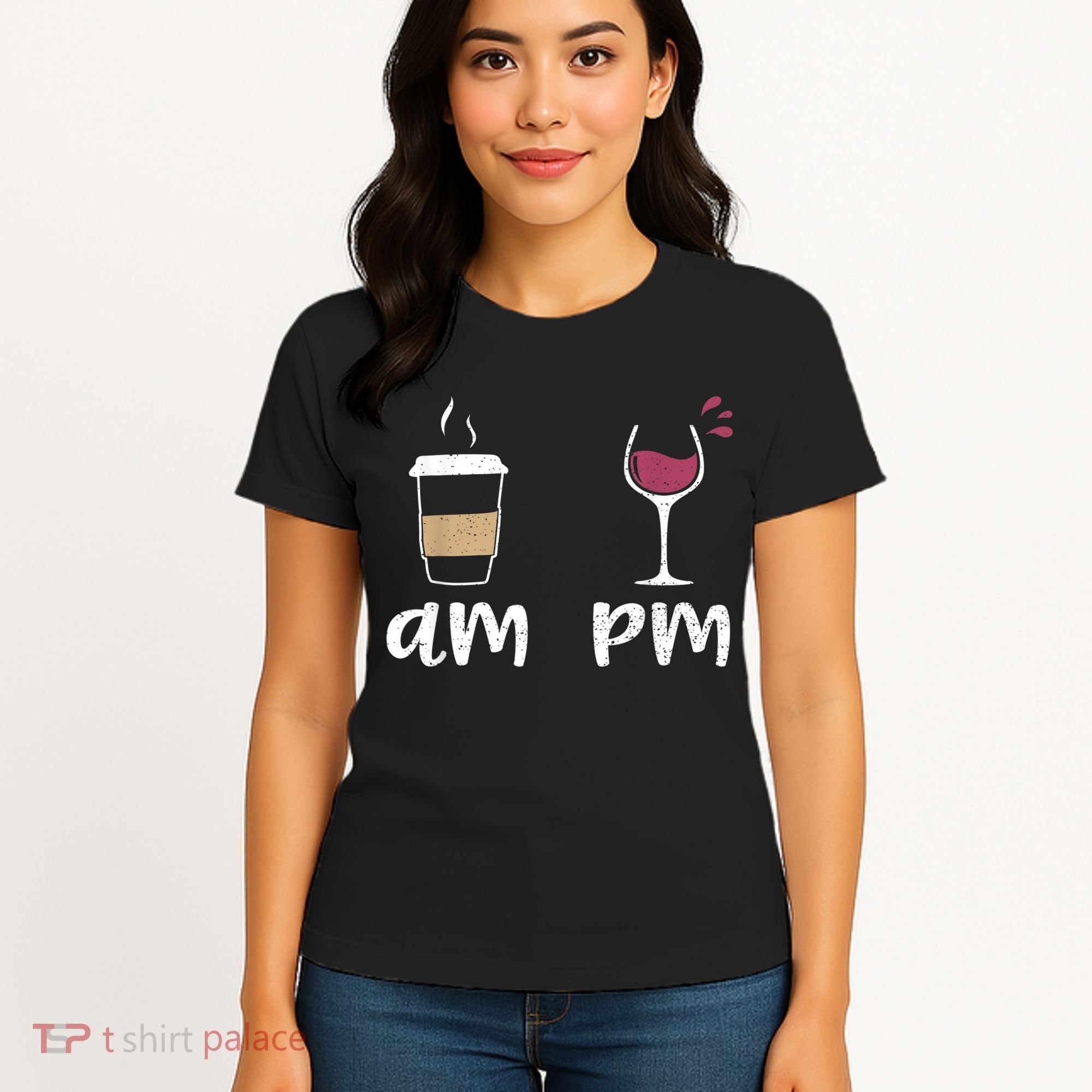 Am Coffee PM Wine Coffee Women's T-Shirt