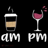 Am Coffee PM Wine Coffee Women's T-Shirt thumb 6