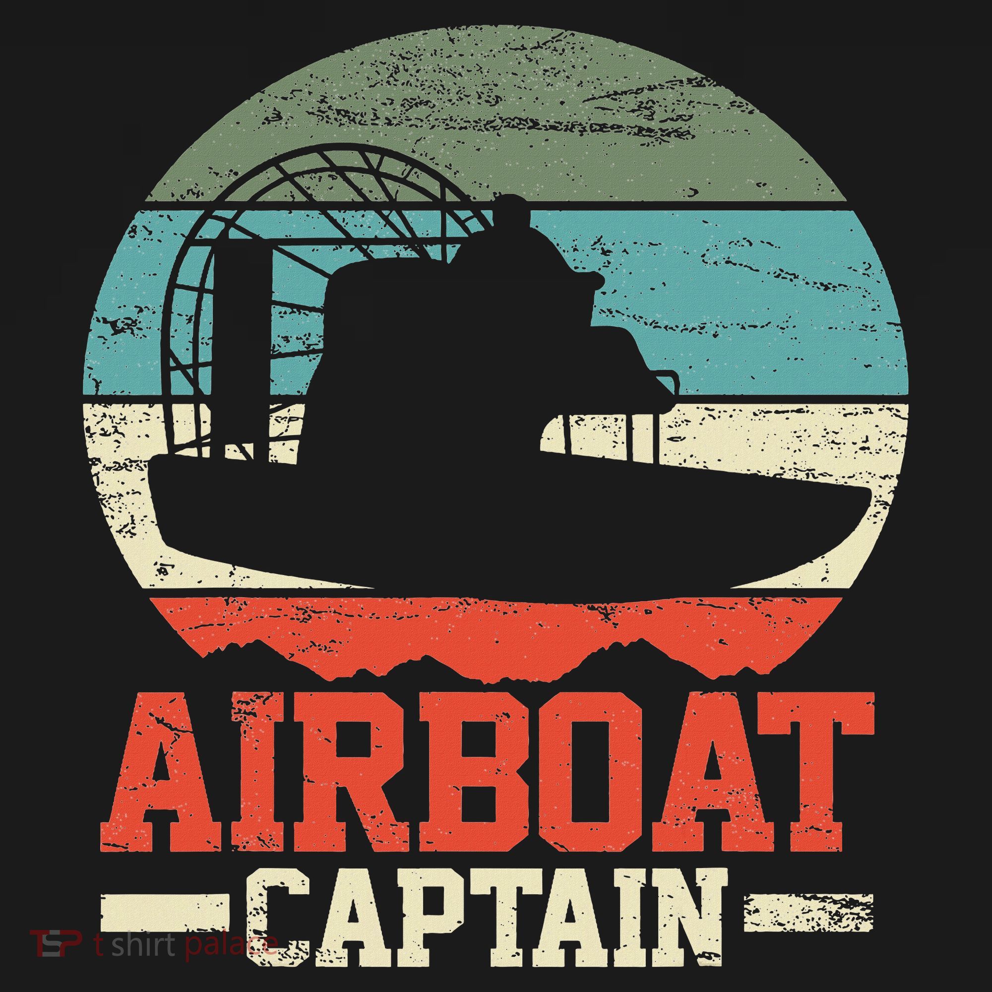 Airboat Captain Retro Vintage T-Shirt