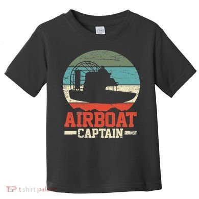 Airboat Captain Retro Vintage Toddler T-Shirt