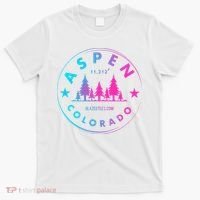 Aspen Colorado Retro Big Mountain Forest T-Shirt thumb 0