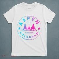 Aspen Colorado Retro Big Mountain Forest T-Shirt thumb 5