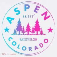 Aspen Colorado Retro Big Mountain Forest T-Shirt thumb 7