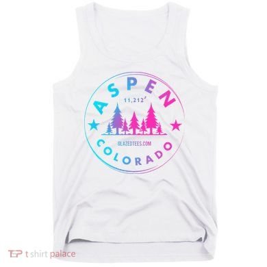Aspen Colorado Retro Big Mountain Forest Tank Top